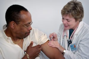 man in a health checkup