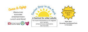 2025 Announcement for Whatcom Senior Day in the Park